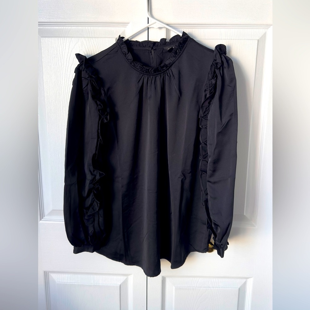 Women's Blouse, Black, J Crew, M